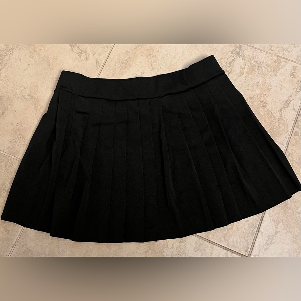 Classic Black Pleated Skirt
